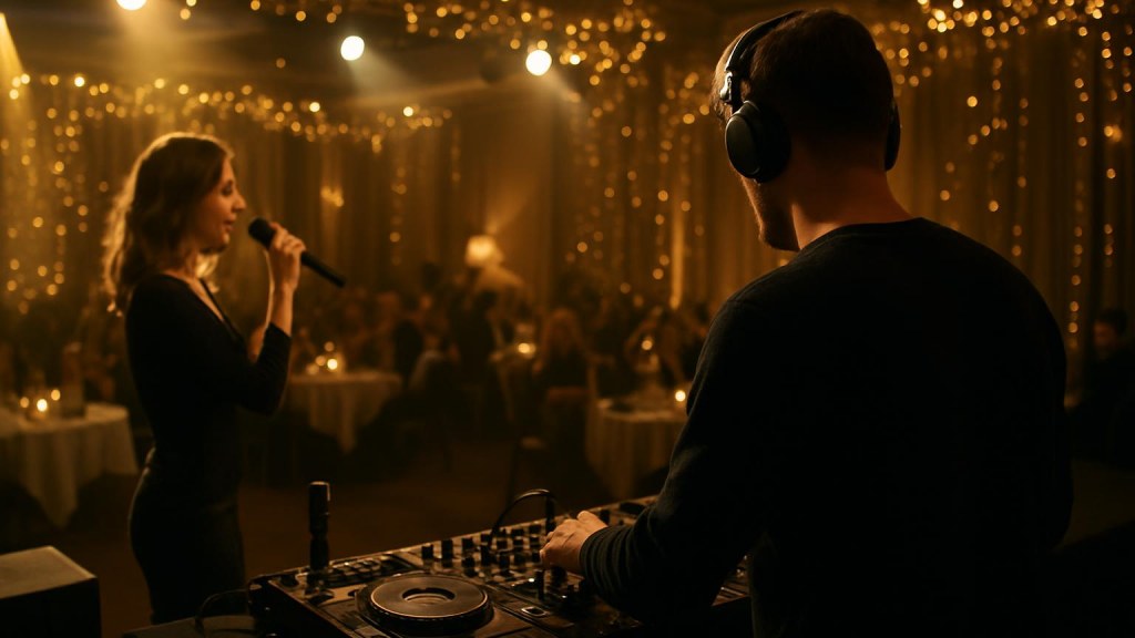 Capodanno con musica a Cremona: musica live o DJ set DJ o cantante in una sala eventi per Capodanno